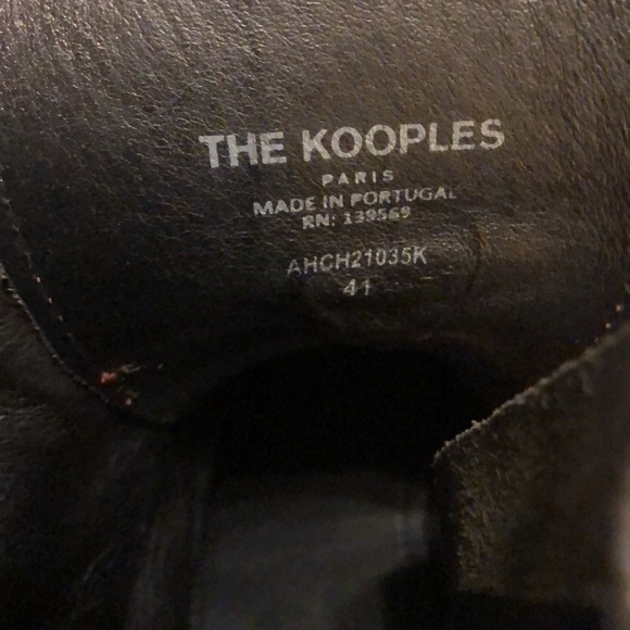 Used The Kooples Burgandy Side Zip Boots Size 9.5 Ladies 8.5 Men’s 41EU - Picture 12 of 15